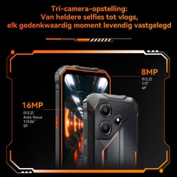 OSCAL MARINE 2 Robuuste Smartphone - Gemini AI - 24GB RAM+128GB ROM - 11000mAh Robuuste Telefoon - 6,56 Inch - IP68 IP69K - Dual SIM 4G - Android 15 - BT5.2 - NFC GPS - Zwart — thumbnail 2