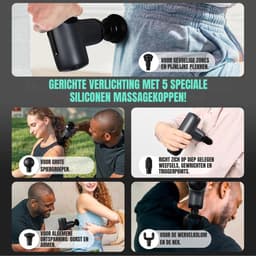 SCH® Massage Gun Professioneel - Massage Gun - Zwart - 10cm x 5cm x 14cm — thumbnail 4
