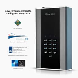 Beveiligde Harde Schijf - Versleutelde Externe Schijf - Data Bescherming - PIN Beveiligd - 185 cm - Zwart Grijs — thumbnail 4