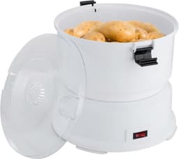Aardappelschilmachine - Elektrische Schilder - Snel Groenten Schillen - Grote Capaciteit - 25.5 x 27 cm - Wit — thumbnail 1