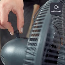 Tafelventilator - Persoonlijke Koeler - Kantoor Werkplek - Oscillerende Luchtstroom - 40cm Bladen - Grijs — thumbnail 5