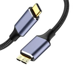 USB-C naar Micro-B Kabel voor Externe Harde Schijf SSD Opladen - 5 Gbps Snelheid - 0.5 Meter — thumbnail 1