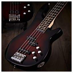Chicago Basgitaar van Gear4music, Trans Red Burst — thumbnail 3