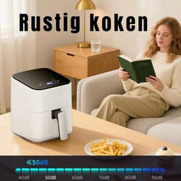 DnA® Mini-Heteluchtfriteuse - Airfryers - Airfryer xxl - Wit - 26 x 21cm x 28cm — thumbnail 3