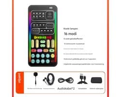 Ynkkvre -Handheld Voice Changer met 8 Stemmodi & 8 Geluidseffecten – Plug & Play Stemvervormer voor Gaming, Streaming en PC/Smartphone (3.5 mm)
