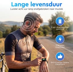 Golden Sound Run - Bone Conduction - Sport oordopjes - Open ear sporthoofdtelefoon - Hardlopen - Oortjes draadloos - 10 uur batterijduur - Sport — thumbnail 5