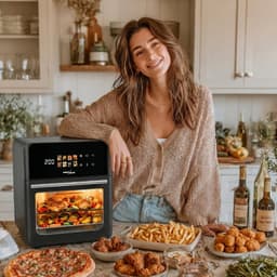 GreenBlue GB950 - AIR FRYER - Vetvrije friteuse - 1800 W - 10 l - 8 programma’s - Accessoires - Timer — thumbnail 3