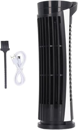 Torenventilator Bladloos - Ventilator Tafelmodel - Zomerse Koelte - 90 Graden Oscillatie - 27D x 10W x 9H cm - Zwart — thumbnail 5