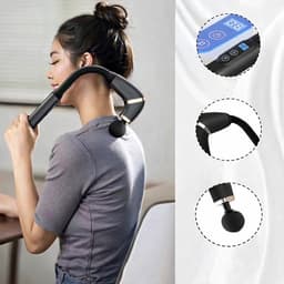 ProEase - Professionele Massage gun - massagepistool - Massage - U-vormig Massage gun met een lange greep - Bereik Rug, Nek, Schouders & Benen moeiteloos – Stil en Krachtig- verlengde handvat - 4 opzetstukken - 6 snelheidsstanden — thumbnail 5