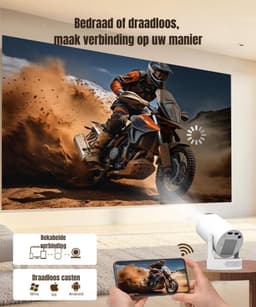 DYNA® Mini beamers - Projector - Mini beamer - Wit -10cm x 10cm x 18cm — thumbnail 2