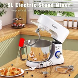 RFWR® Krachtige Keukenmachine met 5L RVS Kom en 8 Snelheden voor Perfecte Bereidingen — thumbnail 3