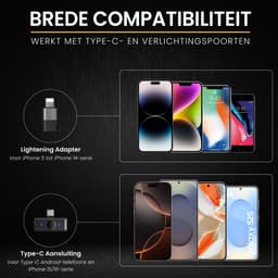 Elcostar© Draadloze Microfoon Pro - 2 Stuks - Draadloos - Oplaadcase - Lavalier - Windshields - Dasspeld - Plug & Play - Lange Batterij - USB-C & Lightning - Noise Cancellation — thumbnail 5