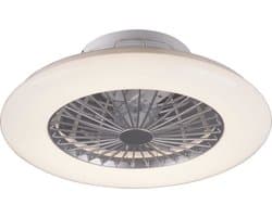 REALITY STRALSUND - Ventilator - Titanium - incl. 1x SMD 30 W - Geintegreerde dimmer - Traploos instelbare lichtkleur - Nachtlampje - Niet geschikt voor externe dimmer - Geheugenfunctie - 3 snelheidsinstellingen - Zomer- en wintermodus