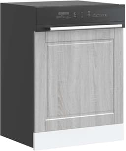 Afwasmachine afdekplaat - Keukenpaneel Vaatwasser - Keuken Integratie - Vocht en Belasting Bescherming - 60x1.5x67 cm - Grijs Sonoma — thumbnail 4
