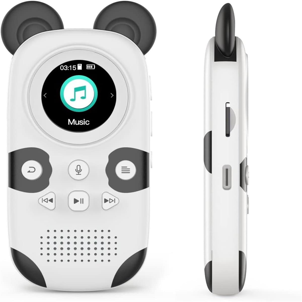 carmdering - MP3 Speler met Bluetooth - Kindvriendelijke Cartoon MP3-speler met Bluetooth 5.0, 64GB, FM-radio, Spraakopname en Ingebouwde Luidspreker – Veilig Muziekspelen voor Kinderen — afbeelding 1