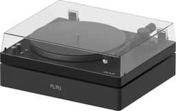 Aulo - Vinyl platenspeler met ingebouwde luidsprekers en subwoofer - Bluetooth - Duurzaam design in luxueuze zwarte afwerking — thumbnail 5