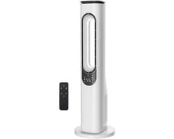 Torenventilator - Staande ventilator - Rustige slaap - Bladloos ontwerp - 955 cm hoog - Wit