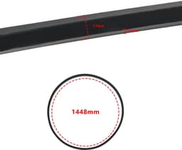 Dailygoods- Aandrijfriem Rubberen - Binnenomtrek 1448 mm - Breedte 17 mm - Dikte 11 mm - Compatibel met Countax - Geschikt voor motor tot 42 inch - Tuinmachine Riem — thumbnail 3