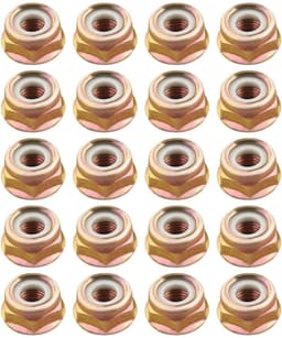 Dailygoods- Moer 20 Stuks - Linkerhand Draad M10x1.25 - Vervangingen - Metaal - Slijtvast - Corrosiebestendig - Afmetingen 22x11 mm - Draadmoer — thumbnail 1
