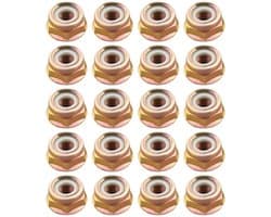 Dailygoods- Moer 20 Stuks - Linkerhand Draad M10x1.25 - Vervangingen - Metaal - Slijtvast - Corrosiebestendig - Afmetingen 22x11 mm - Draadmoer