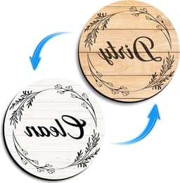Magnet Vaatwasser - Indicator Schoon Vuil - Keuken Organiseren - Dubbelzijdig Ontwerp - 9 cm - Zwart — thumbnail 1