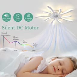 LED Plafondventilator met Licht - Ventilatorlamp Plafond - Kamertemperatuur Regelen - Omkeerbare Stille Motor - 78cm Doorsnede - Zwart — thumbnail 3
