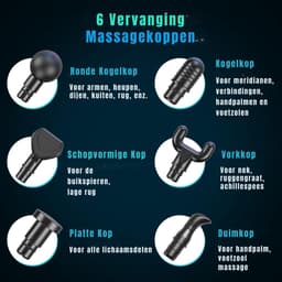 DnA® Massage Gun - Massage Pistool - Massage Gun Professioneel - Massage-gun - Zwart - 10cm x 6cm x 2cm — thumbnail 2