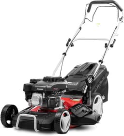 Benzine Grasmaaier - Zelfrijdende Maaier - Gazon Onderhoud - Krachtige 4-takt Motor - 46 cm Maaibreedte - Rood — thumbnail 1
