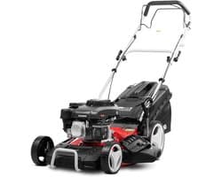 Benzine Grasmaaier - Zelfrijdende Maaier - Gazon Onderhoud - Krachtige 4-takt Motor - 46 cm Maaibreedte - Rood
