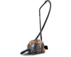 Cilinderstofzuiger - Stofzuiger - Stil Schoonmaken - Eco-modus Knop - 13 liter - Grijs/Oranje