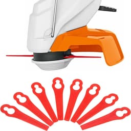 Plastic Grasmaaiermessen - Vervangende Bladen Grasmaaier - Gazon Onderhoud - Hoge Kwaliteit ABS Materiaal - 100 Stuks - Rood en Groen — thumbnail 2