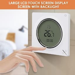 Digitale Thermostaat - Kamertemperatuurregelaar - Verwarming Instellen - LCD Geheugenfunctie - 5-45C Bereik - Wit — thumbnail 3