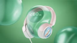 PHILIPS TAK2000PK/00 - Kinderkoptelefoon - 85 dB Veilig Luisteren - Audio Share - Ingebouwde Microfoon - Opvouwbaar - USB-C Adapter Inclusief - Licht Roze / Wit — thumbnail 3