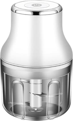 Elektrische Voedselhakker - Keukenmachine Draadloos - Snel Ingrediënten Snijden - Oplaadbaar Compact Ontwerp - 250 ml - Wit — thumbnail 1