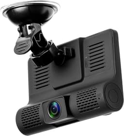 Dashcam 3 Camera's - Auto Recorder DVR - Veilig Rijden - 4 Inch IPS Scherm - 64GB - Zwart — thumbnail 1