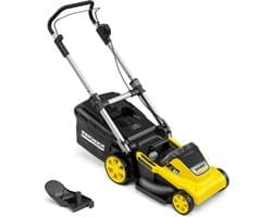 Accu grasmaaier - Draadloze maaier - Gazon onderhoud - Intelligente motorregeling - 41 cm maaibreedte - Geel