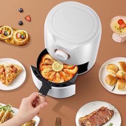 Airfryer - Olievrije Frituurpan - Gezond Frituren - Compact Formaat - 22 Liter - Zwart — thumbnail 5