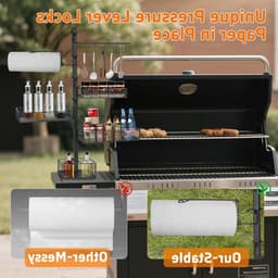 Grillaccessoires Organizer met Papieren Handdoekhouder en Gereedschapshouder voor Barbecue en Kampeergrill, Ideaal voor Buiten koken en BBQ Accessoires — thumbnail 5
