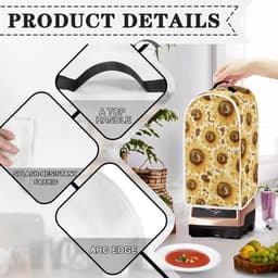 Keukenmachine Stofkap - Apparaat Cover - Keuken Schoon Houden - Met Bovenhandvat - 24 x 185 x 405 cm — thumbnail 4