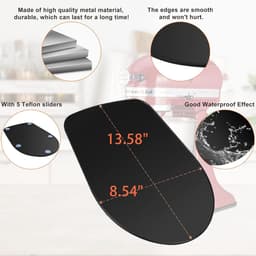 Mixer Mat - Apparaat Schuiver - Keuken Werkblad - Draaibaar Ontwerp - 34.4 x 22.1 cm - Zwart — thumbnail 5