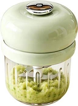 Mini Knoflookhakker - Keukenmachine Voedselpers - Snel Ingrediënten Hakken - Kindvriendelijke Bereiding - 12 x 12 x 12 cm - Groen — thumbnail 1
