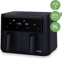 Heteluchtfriteuse - Airfryer Dubbel - Gezond Frituren - Dubbele Capaciteit - 9 liter - Zwart — thumbnail 5