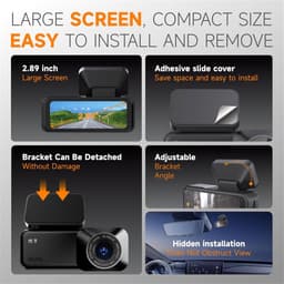Dashcam Pro - Auto Camera - Veilige Rit - Dual Camera 4K - 64GB Inbegrepen - Zwart — thumbnail 2