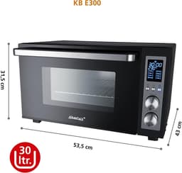Grilloven met Airfry - Heteluchtoven - Veelzijdig koken - 8 automatische programma's - 30 liter capaciteit - Zwart — thumbnail 2