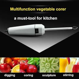 Elektrische groenteboor - Fruitgraver - Moeiteloos koken - Instelbare snelheid - 9 Centimeter - Wit — thumbnail 3