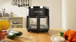 Digitale Airfryer - Hete Lucht Oven - Gezond Koken - Glazen Mand 360 Graden - 4.2 Liter - Zwart — thumbnail 5