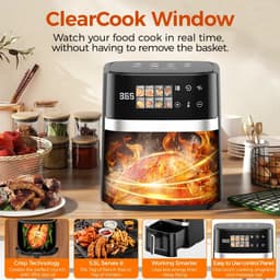 UrbanSelect - Airfryer 5.5 Liter - 8 kookprogramma's - Minder vet — thumbnail 3