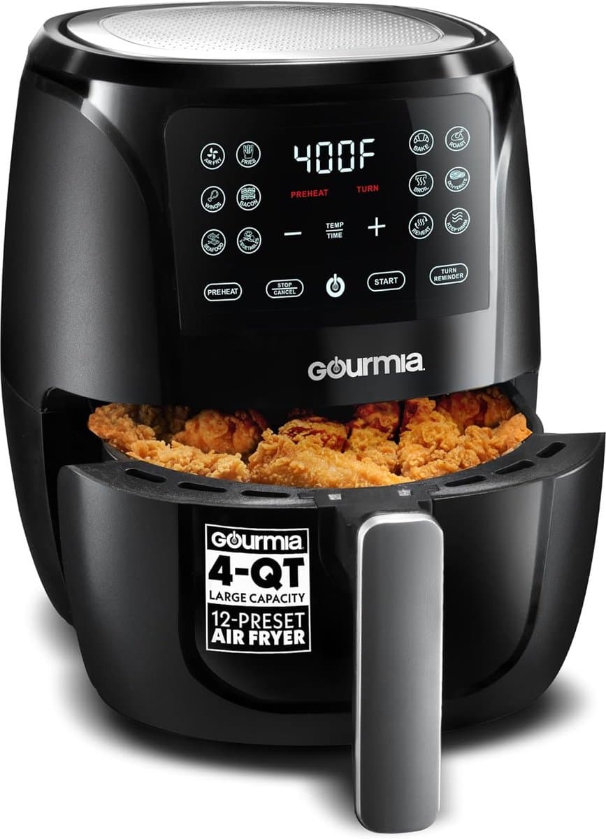 Digitale Airfryer - Hete Lucht Oven - Gezond Frituren - Programmeerbare Functies - 4 Liter Capaciteit - Zwart — afbeelding 1