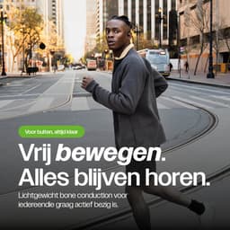REBØNE Core Bone Conduction Headphone - Sport Oortjes Draadloos - Hardloop Hoofdtelefoon - Draadloze Bluetooth Koptelefoon - Sportoordopjes - Draadloos - Hardlopen - Open Ear - Wireless - IPX5 waterdicht / Zwart — thumbnail 2