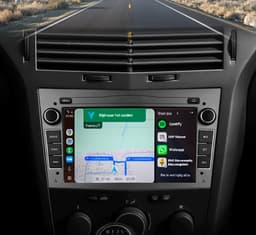 Autoradio 1/32GB met Carplay en Android auto | Geschikt voor Opel Astra H, Corsa D, Vectra C, Combo, Antara, Zafira, Meriva, Vivaro, Tigra 2001-2013 | Radio scherm met Navigatie | 2001 2002 2003 2004 2005 2006 2007 2008 2009 2010 2011 | Donker grijs — thumbnail 2